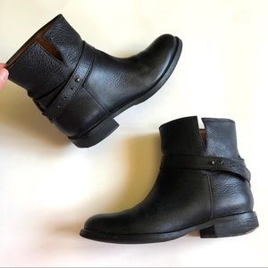 Madewell Black Leather Lowrider Biker Moto Boots